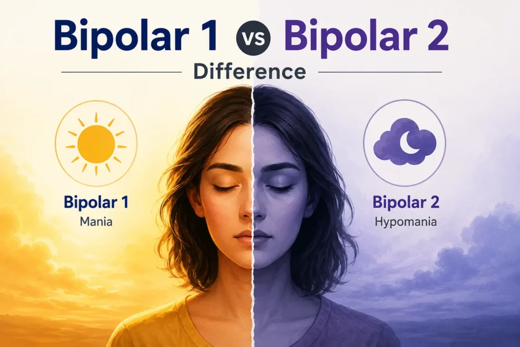 Bipolar 1 vs Bipolar 2 Difference