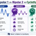 Bipolar 1 vs Bipolar 2 vs Cyclothymia