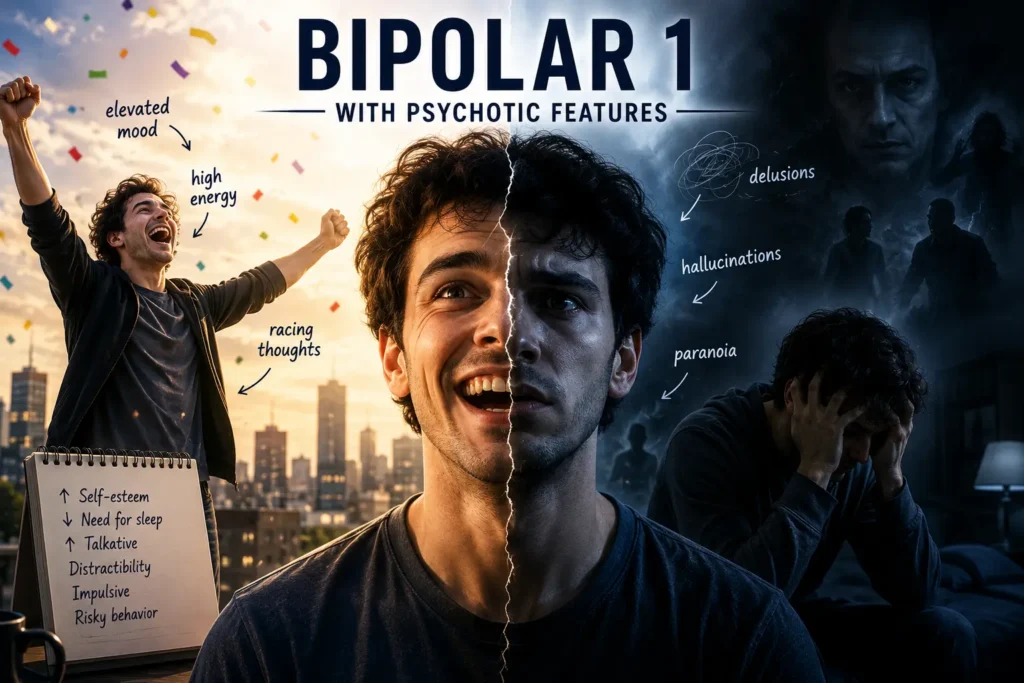 bipolar 1 with psychotic features