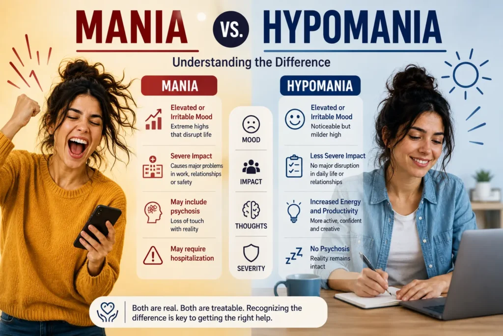 Mania vs. Hypomania